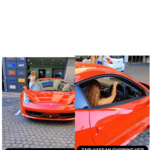 Zari Hassan Shows Off her brand new Ferrari