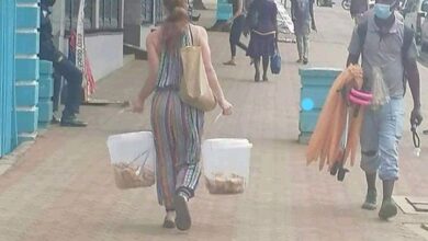 Mzungu woman Spotted hawking Mandazi in Kisumu