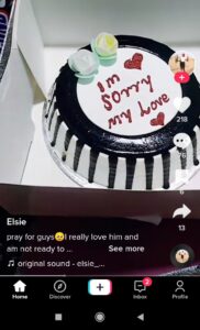 A Kenyan lady ( Elsie) baked a cake to apologise to her boyfriend 