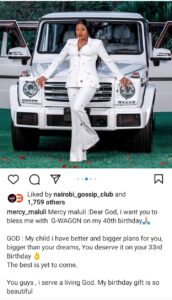 Devine Collections CEO Mercy Maluli Gifts Herself a Mercedes Benz G Wagon 