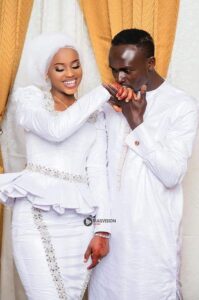 Sadio Mane and his wife Aisha Tamba 
