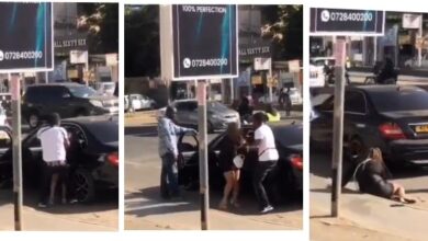 A Kenya Man Drags a Woman Out Of The Car And Leaves Her By The Roadside after an Argument.