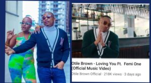 Otile Brown and Femi One Song Fails To Hit 300K Views in 3 Days.