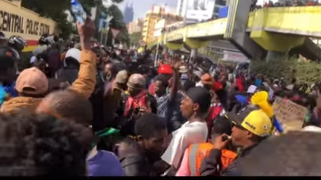 Video: Protesters Gather At Central Police Station While Chanting ” WANTAM”